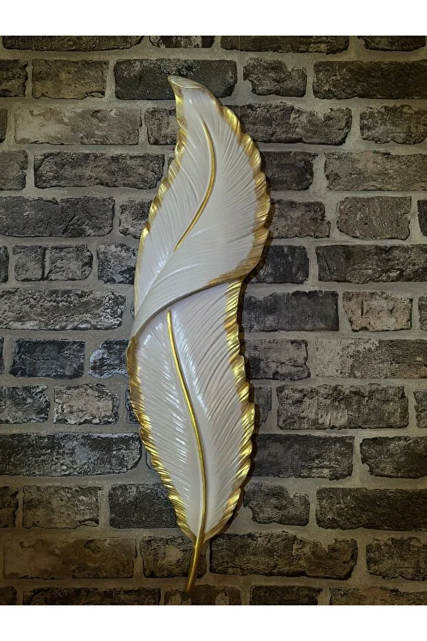 Tüy Aplik Led'li Pilli Dekoratif Duvar Dekoru 60x15 Ölçülerinde